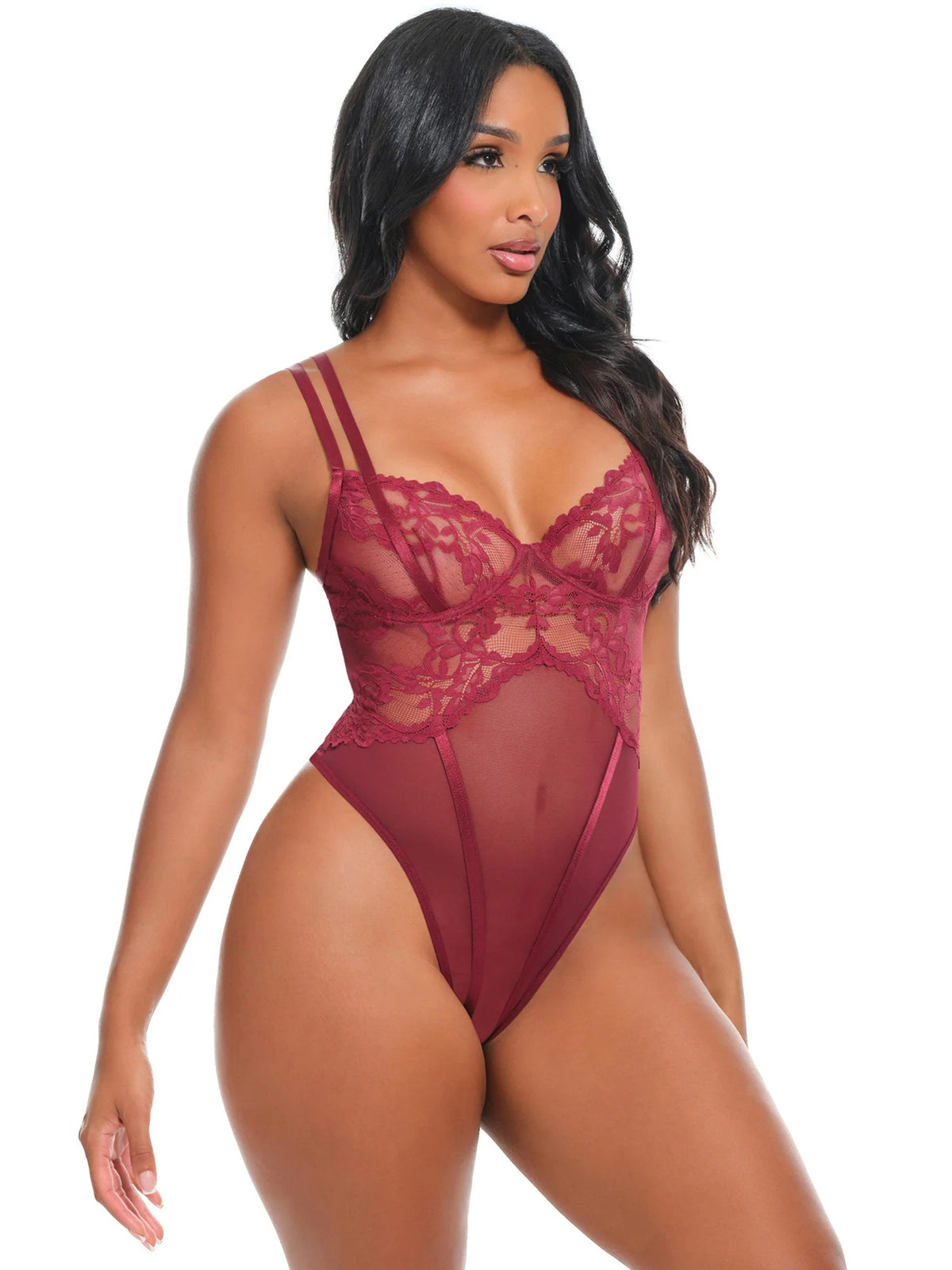 Marisol Sheer Lace Teddy
