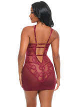Marisol Sheer Lace Babydoll Set
