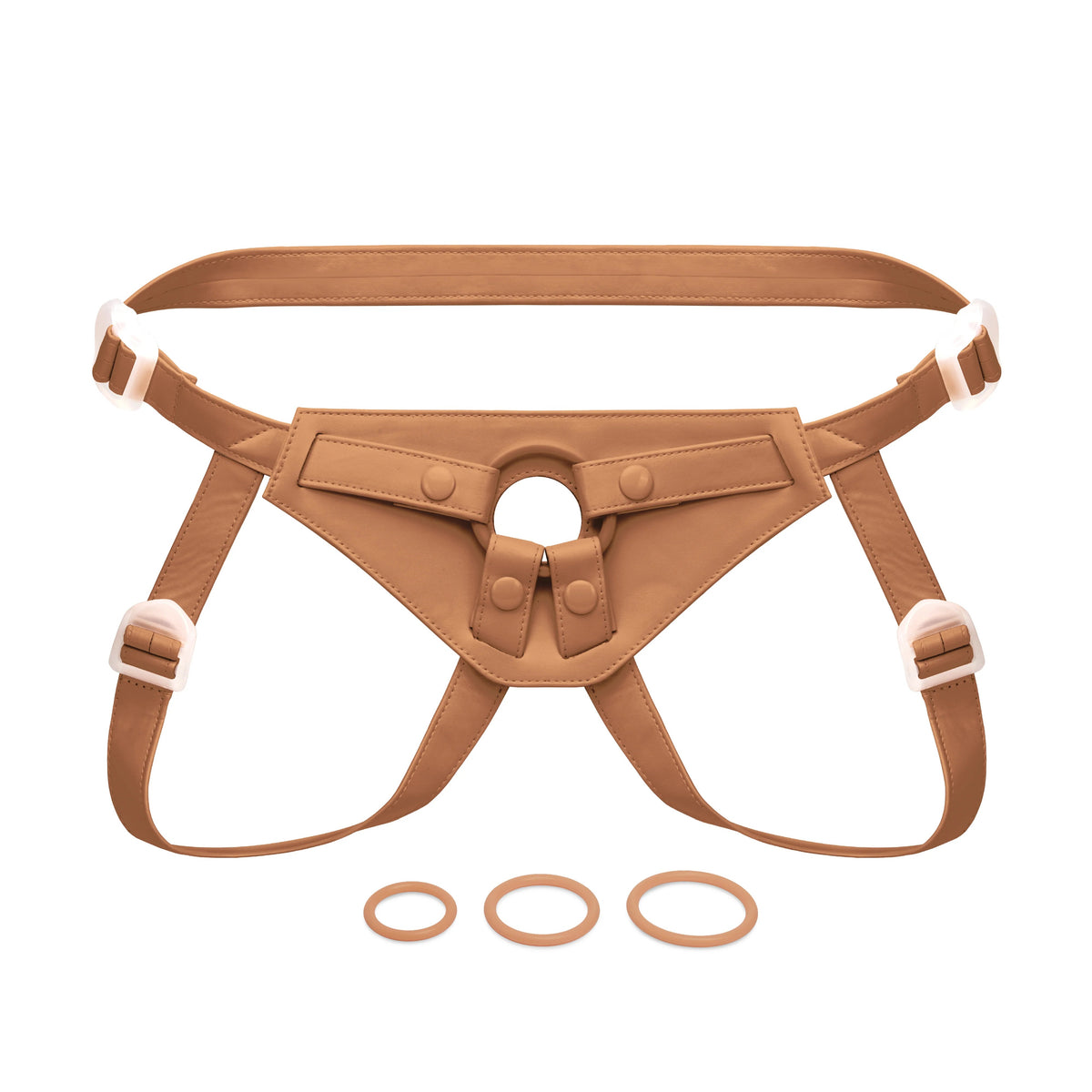 NudeFit FlexCurv Fully Adjustable Unisex Strap-On Harness with 3 O-Rings