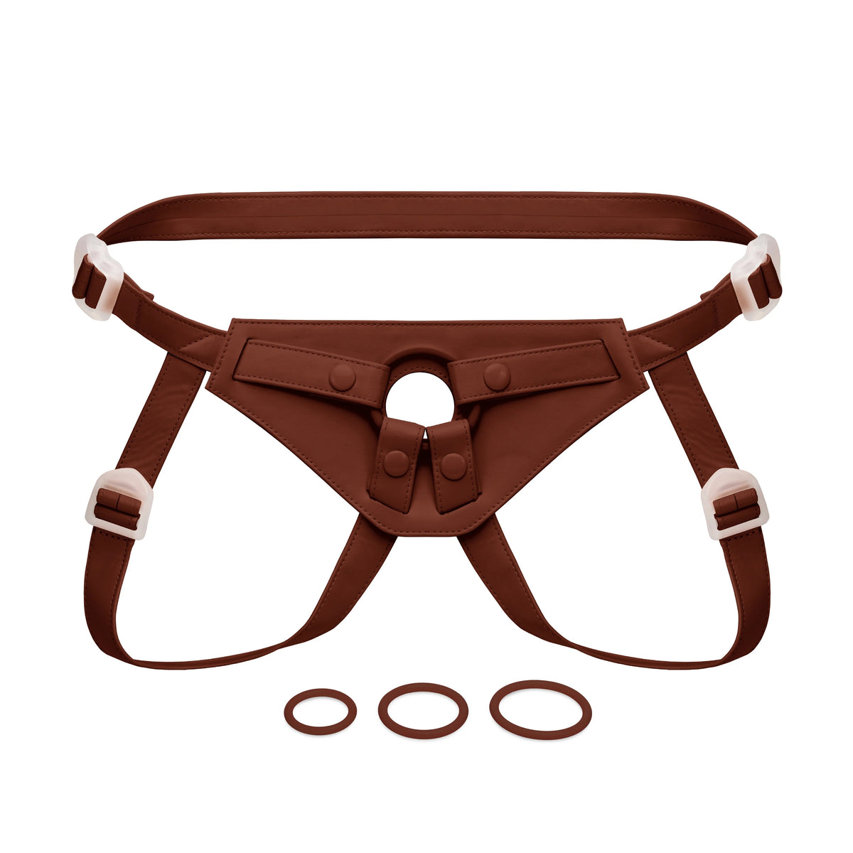 NudeFit FlexCurv Fully Adjustable Unisex Strap-On Harness with 3 O-Rings