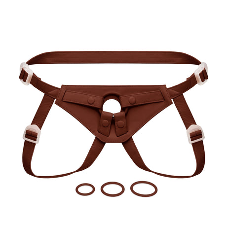 NudeFit FlexCurv Fully Adjustable Unisex Strap-On Harness with 3 O-Rings