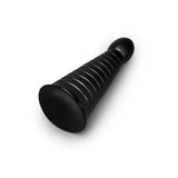 Cone 10-Inch Tapered & Ribbed XXL Dildo with Suction Cup