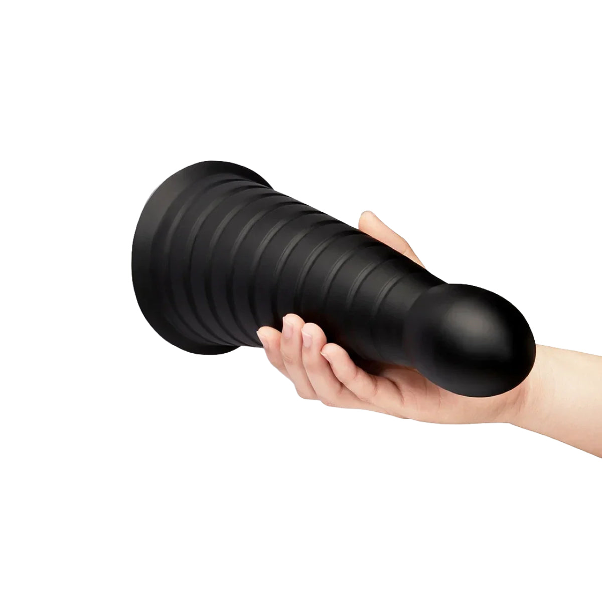 Cone 10-Inch Tapered & Ribbed XXL Dildo with Suction Cup