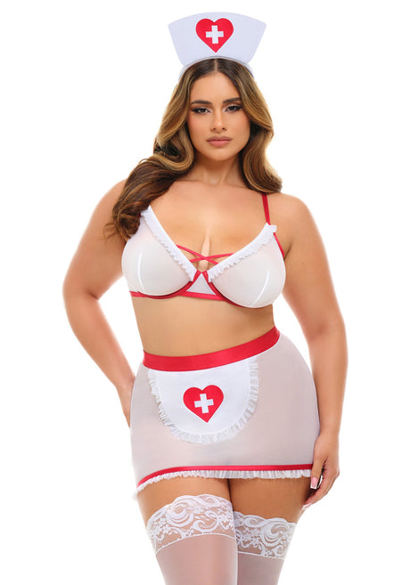 Naughty Nurse 3 Piece Lingerie Costume Set