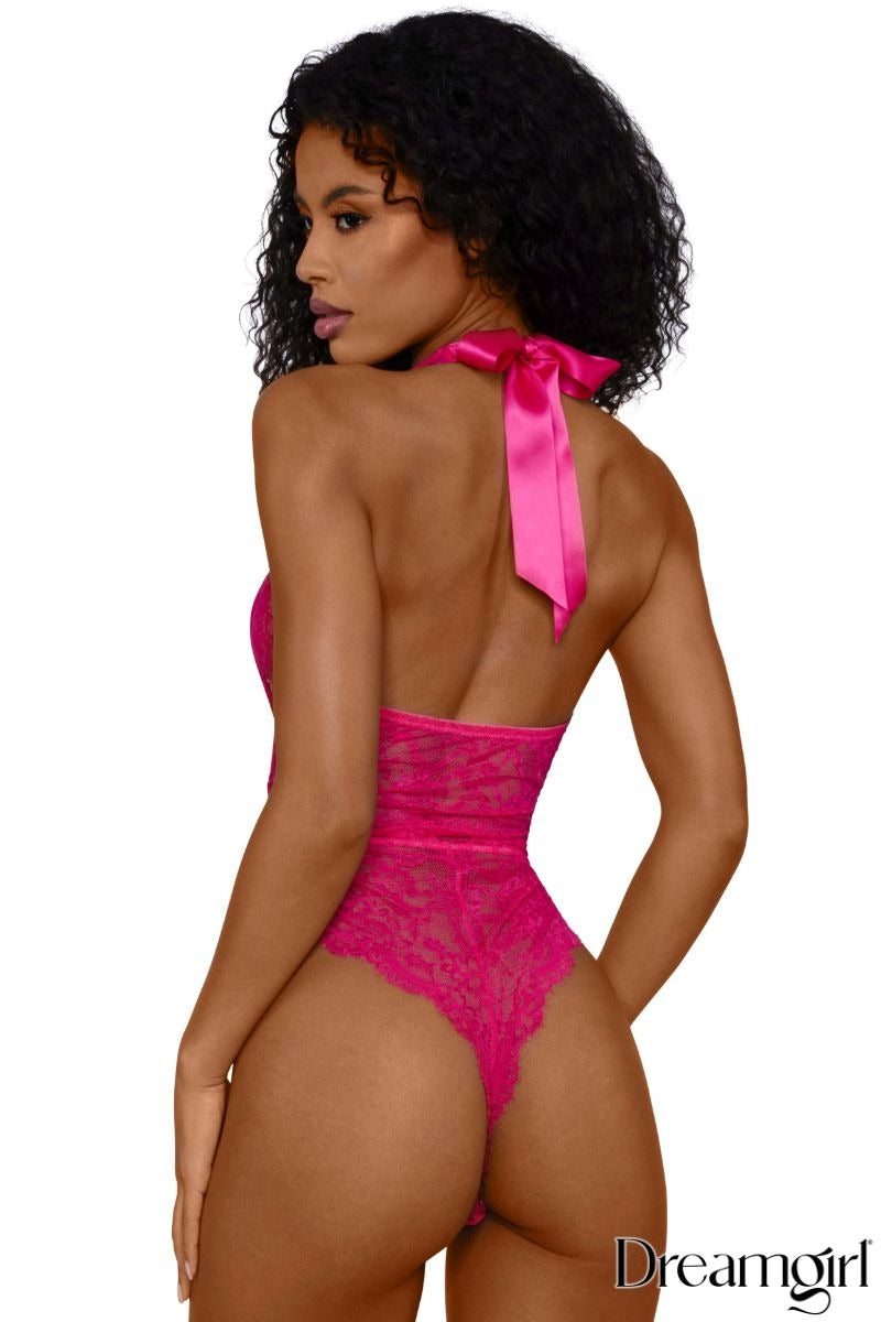 Tiana Lace Teddy with Satin Tie