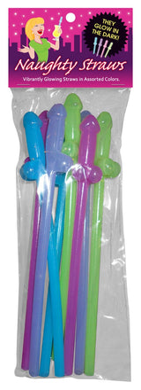 Glow In The Dark Naughty Straws - KHEPER GAME Kheper Games - Boutique Séduction