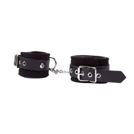 Suede Ankle Cuffs with Leather Lining