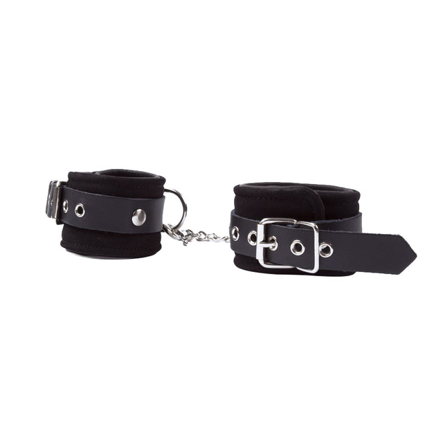 Suede Ankle Cuffs with Leather Lining