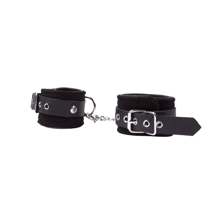 Suede Ankle Cuffs with Leather Lining