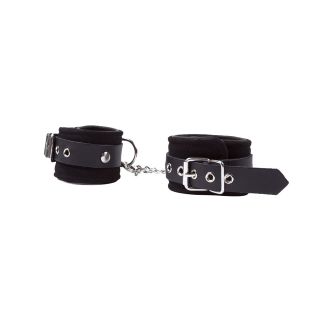 Suede Ankle Cuffs with Leather Lining