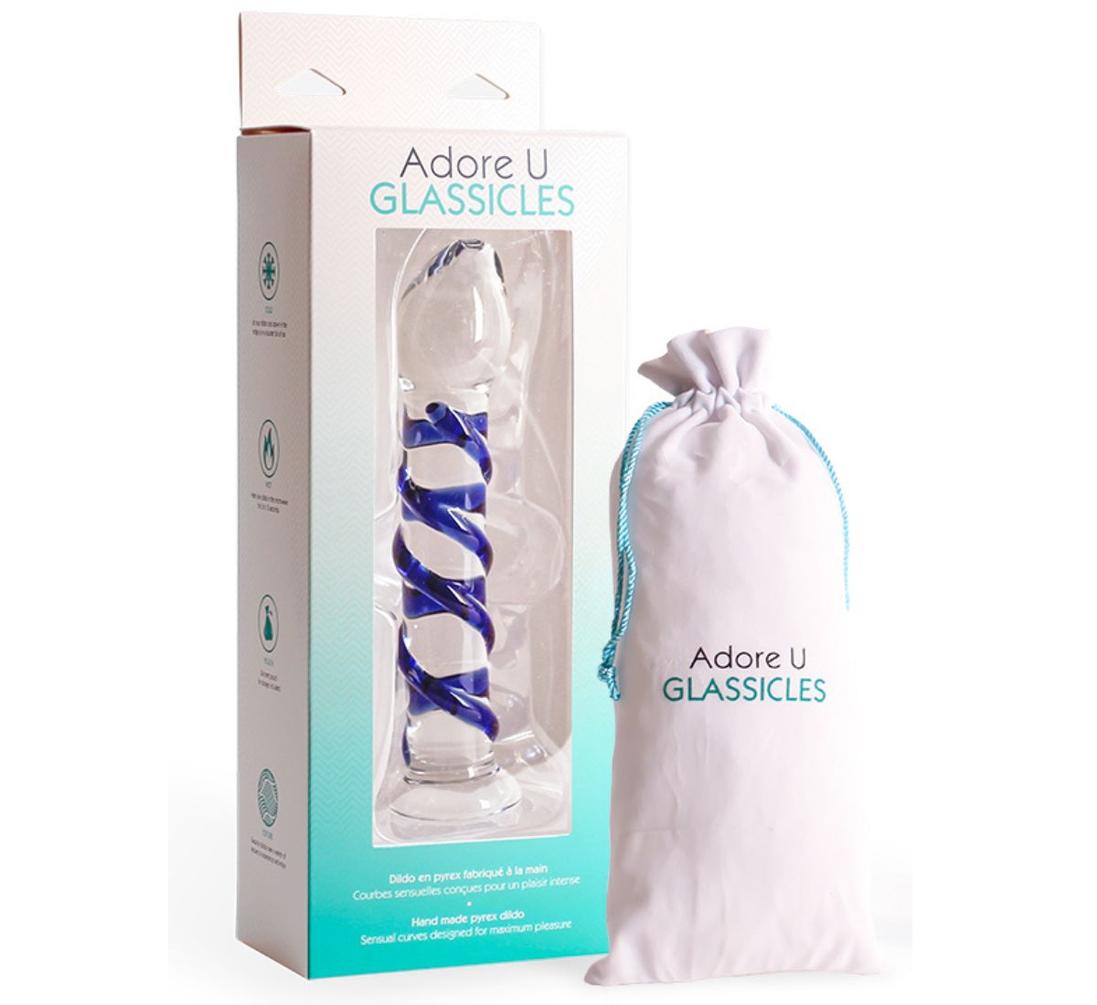 EIGHT Glass Dildo - GLASSICLES Adore U - Glassicles - Boutique Séduction