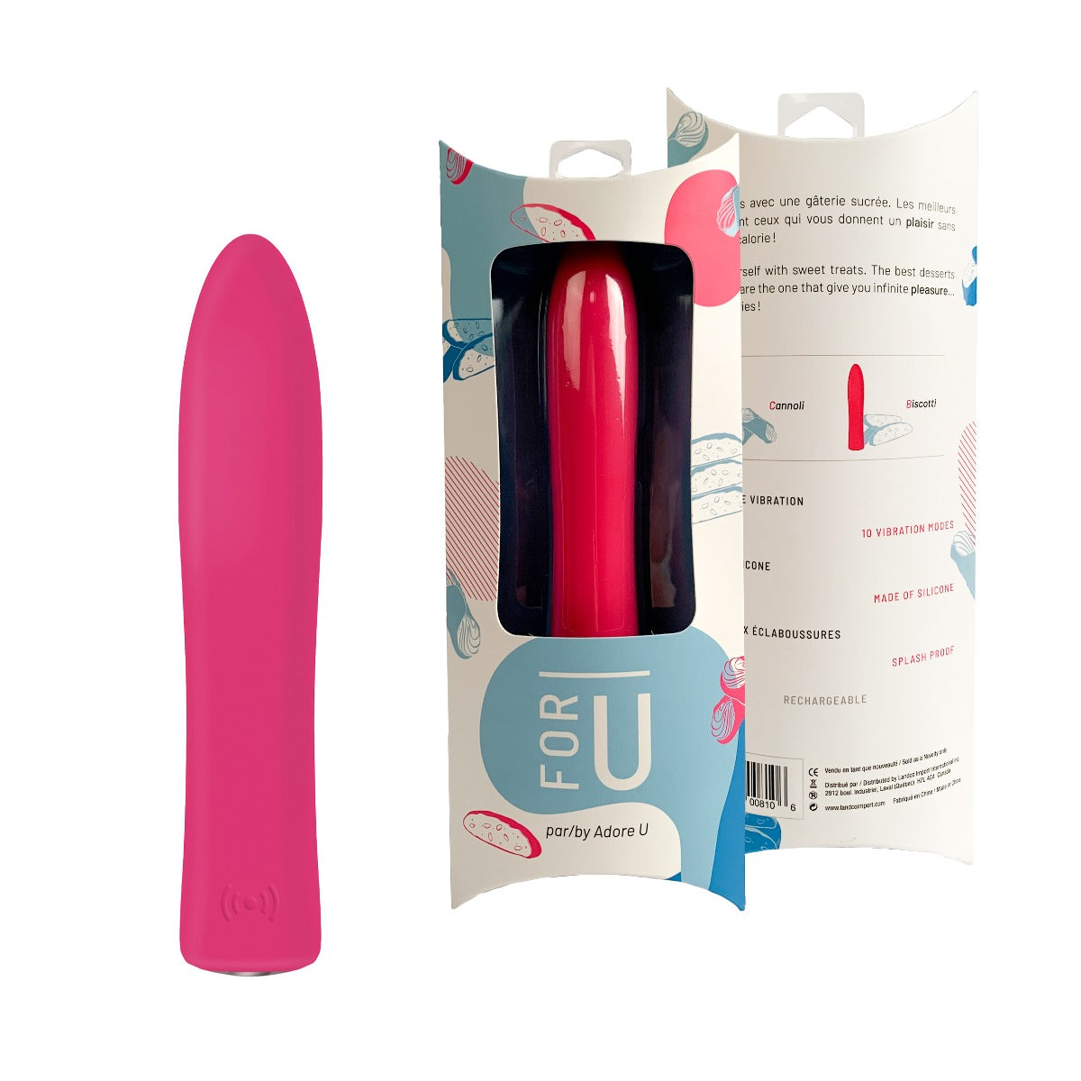 BISCOTTI Vibrator - ADORE U FOR U Adore U - For U - Boutique Séduction