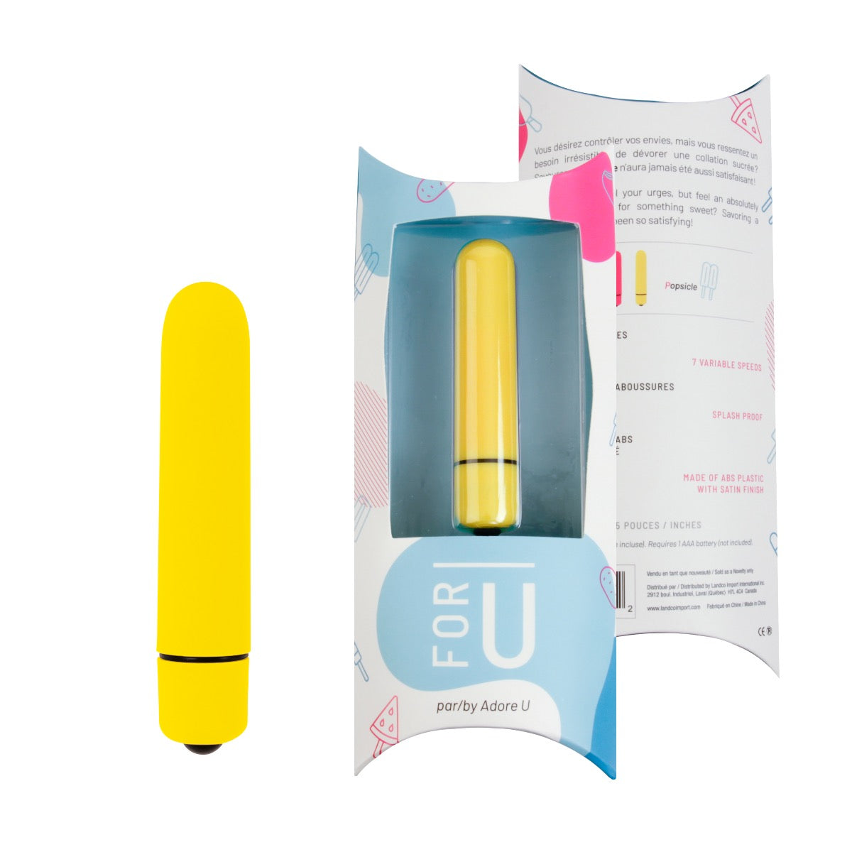 POPSICLE Bullet Clitoral Stimulator - ADORE U FOR U Adore U - For U - Boutique Séduction