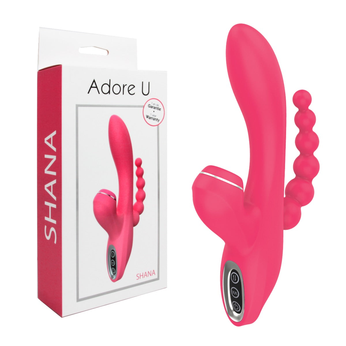 SHANA Triple Stimulation Vibrator Adore U Classic - Boutique Séduction