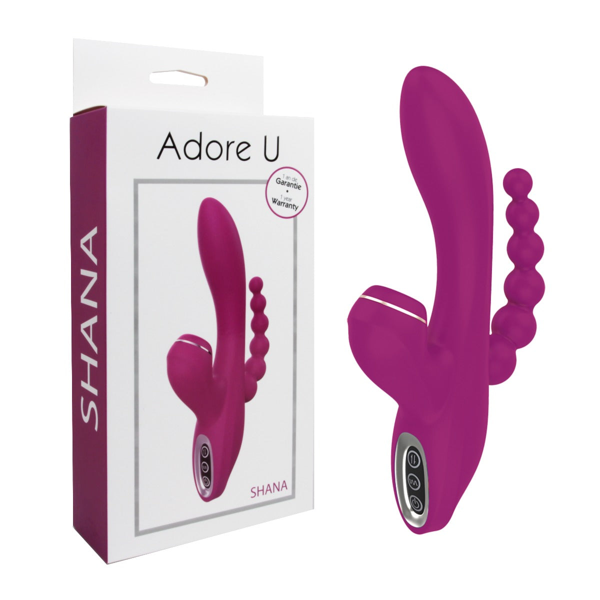 SHANA Triple Stimulation Vibrator Adore U Classic - Boutique Séduction