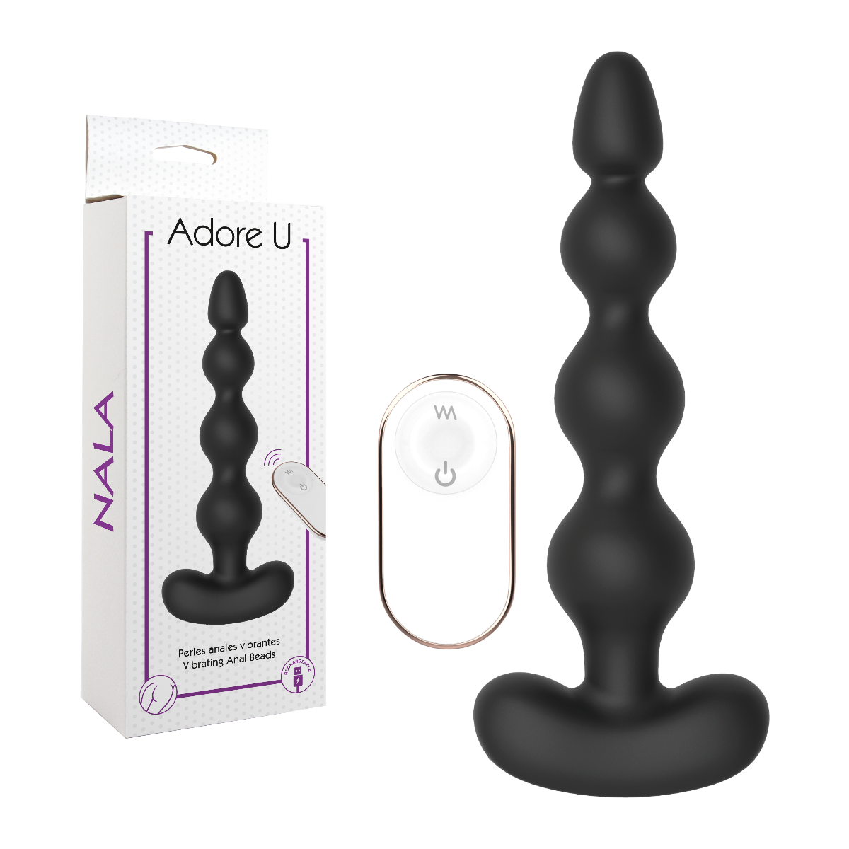 NALA Vibrating Anal Beads - ADORE U Adore U - Anal - Boutique Séduction