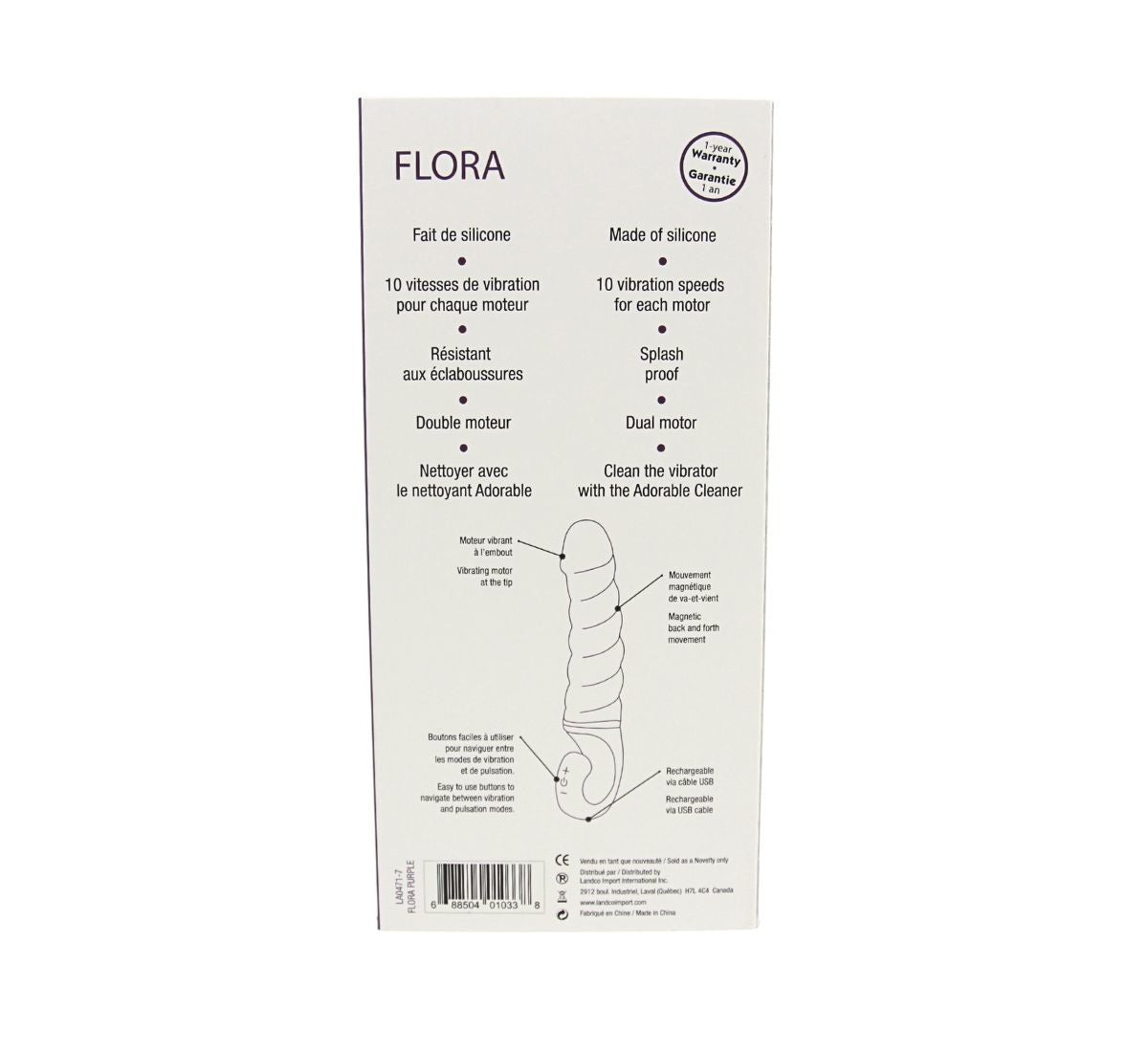 FLORA Thrusting Vibrator - ADORE U Adore U - Boutique Séduction