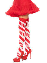 Candy Cane Thigh Highs - LEG AVENUE Leg Avenue - Boutique Séduction