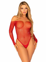 Rhinestone Snap Crotch Bodysuit - LEG AVENUE Leg Avenue - Boutique Séduction