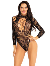 Lace and Net Bodysuit - LEG AVENUE Leg Avenue - Boutique Séduction