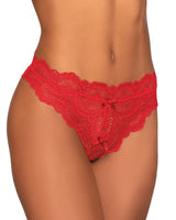 Lace Thong with Strappy Back - DREAMGIRL Dreamgirl International - Boutique Séduction