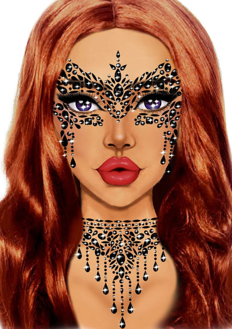 Masquerade Rhinestone Face Jewels - LEG AVENUE Leg Avenue - Boutique Séduction