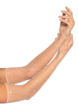 Rhinestone Fishnet Long Gloves - LEG AVENUE Leg Avenue - Boutique Séduction