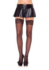 Sheer diamond dot stay-up thigh highs - Leg Avenue Leg Avenue - Boutique Séduction