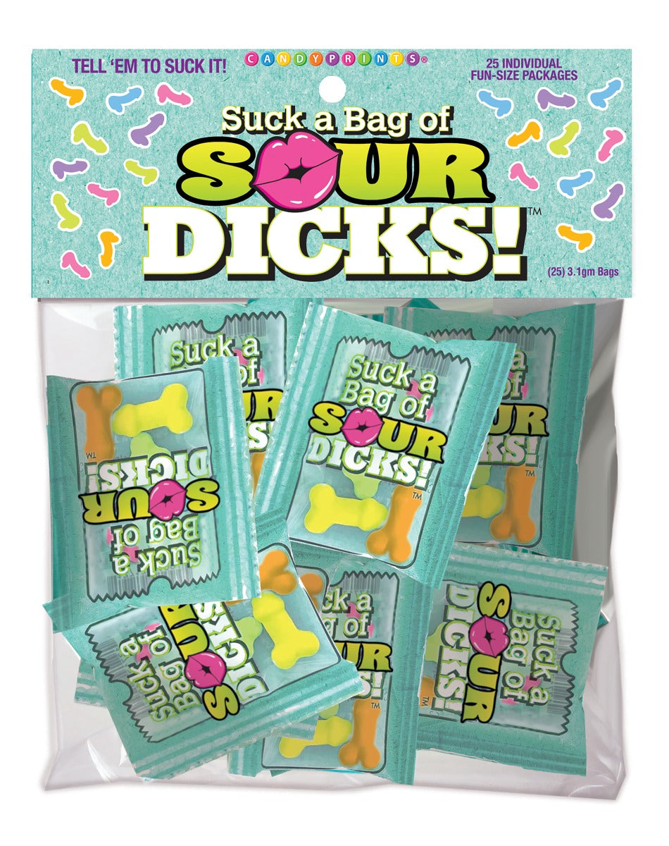 SUCK A BAG OF SOUR DICKS! Candy Bag 25pk - CANDYPRINTS Little Genie - Boutique Séduction