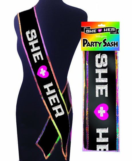 SHE + HER Party Sash - LITTLE GENIE Little Genie - Boutique Séduction