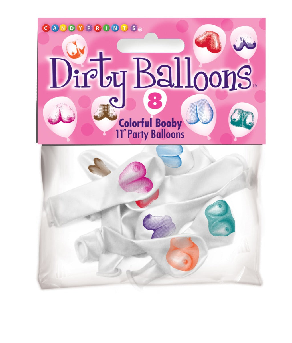 Dirty Boob Balloons Pack of 8 - CANDYPRINTS Little Genie - Boutique Séduction