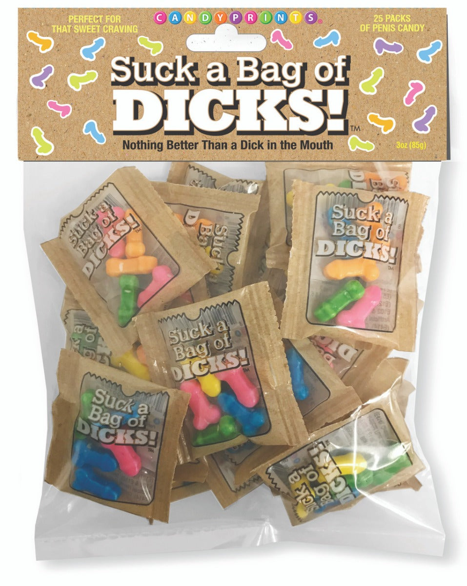 SUCK A BAG OF DICKS! Candy Bag 25pk - CANDYPRINTS Little Genie - Boutique Séduction