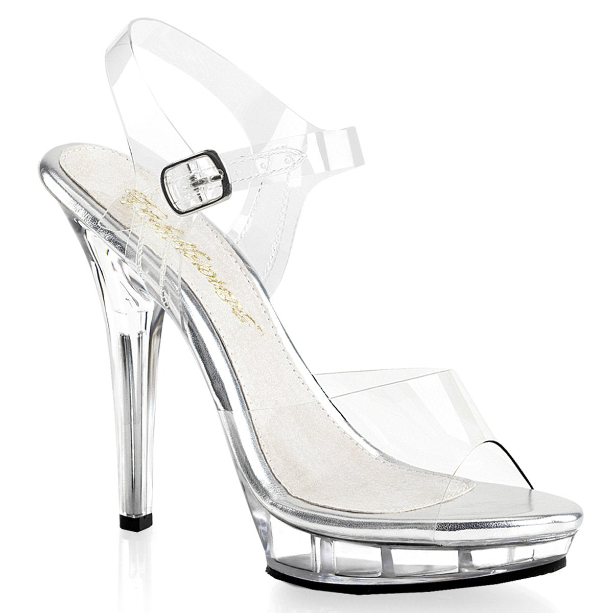 5" (12.7cm) Heel, 3/4" (1.9cm) Platform ankle strap sandal Pleaser Shoes - Boutique Séduction