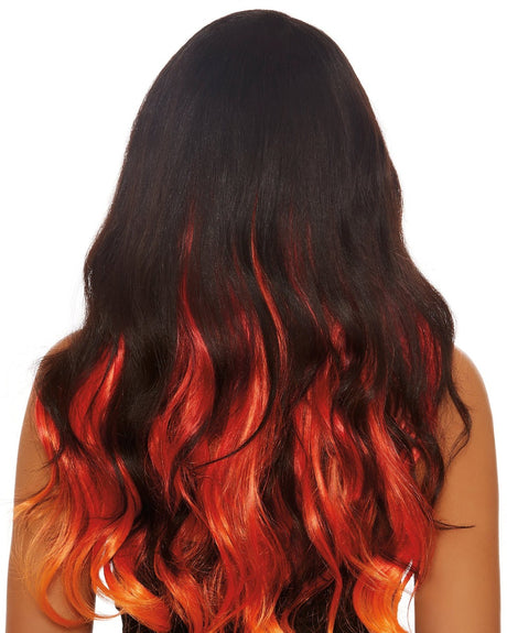 Long wavy layered extensions - Dreamgirl Wigs - Burgundy/Red/Orange Dreamgirl International - Boutique Séduction