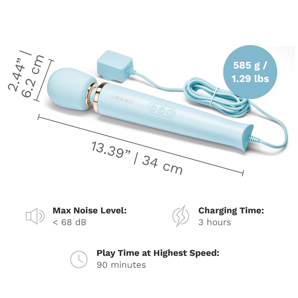 POWERFUL PLUG-IN Vibrating Massager - LE WAND Le Wand - Boutique Séduction