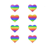 Nipple Pasties - Mini Rainbow Hearts (8) Pastease - Boutique Séduction