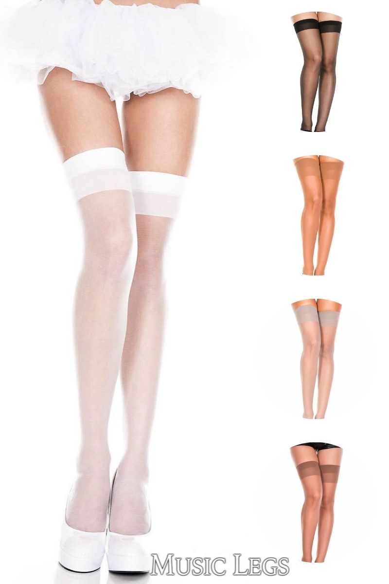 Sheer Thigh High Stocking - MUSIC LEGS Music Legs - Boutique Séduction