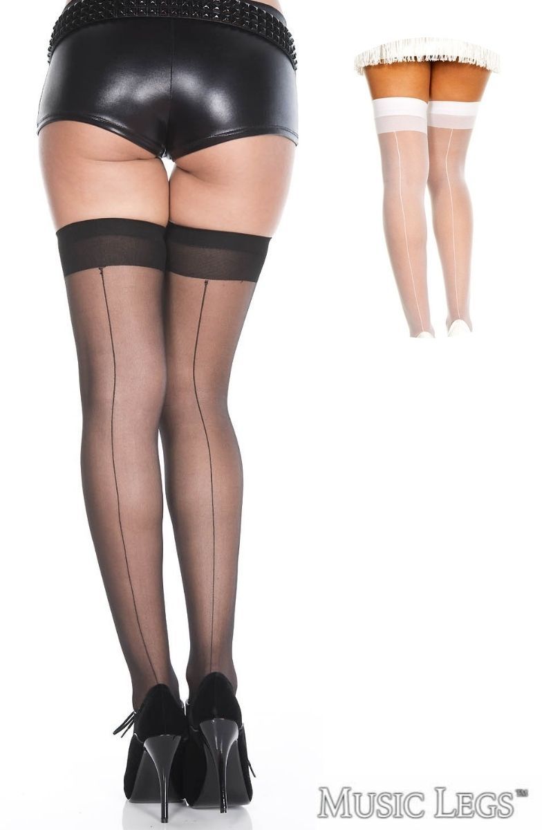 Backseam Sheer Thigh Hi - MUSIC LEGS Music Legs - Boutique Séduction