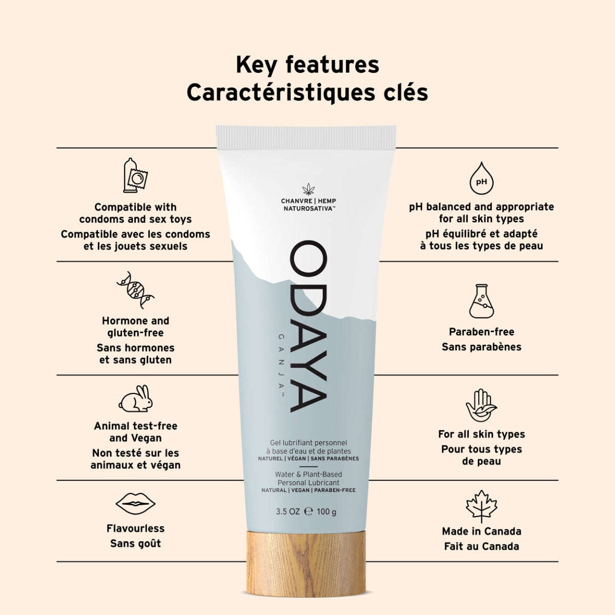 Water & Plant-Based Personal Lubricant Gel - ODAYA Odaya - Boutique Séduction