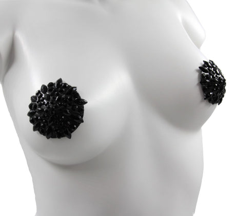 Black Crystal Nipple Cover - CAROLINE Caroline Bijoux - Boutique Séduction