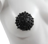 Black Crystal Nipple Cover - CAROLINE Caroline Bijoux - Boutique Séduction