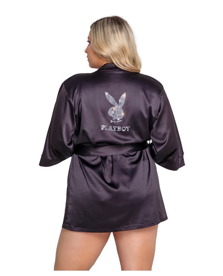 BUNNY Sparkling Satin Robe - PLAYBOY Playboy - Boutique Séduction