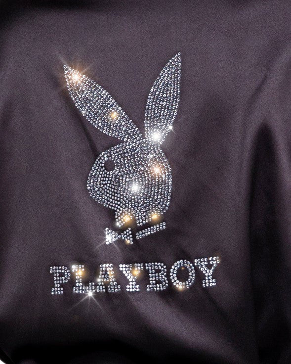 BUNNY Sparkling Satin Robe - PLAYBOY Playboy - Boutique Séduction