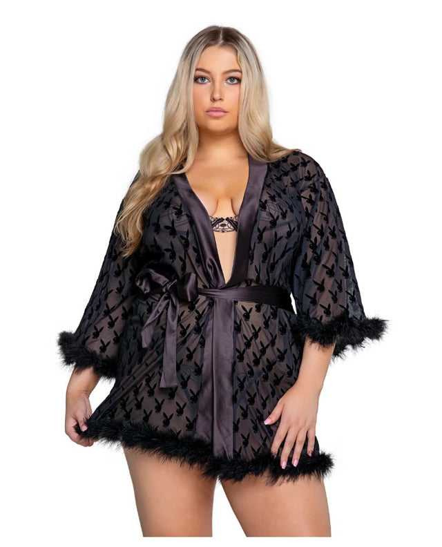 BUNNY Sheer Robe - PLAYBOY Playboy - Boutique Séduction