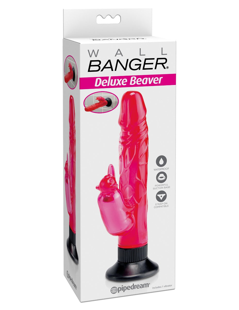 Vibrator with suction cup - Wall Banger - Deluxe Beaver Wall Banger - Boutique Séduction