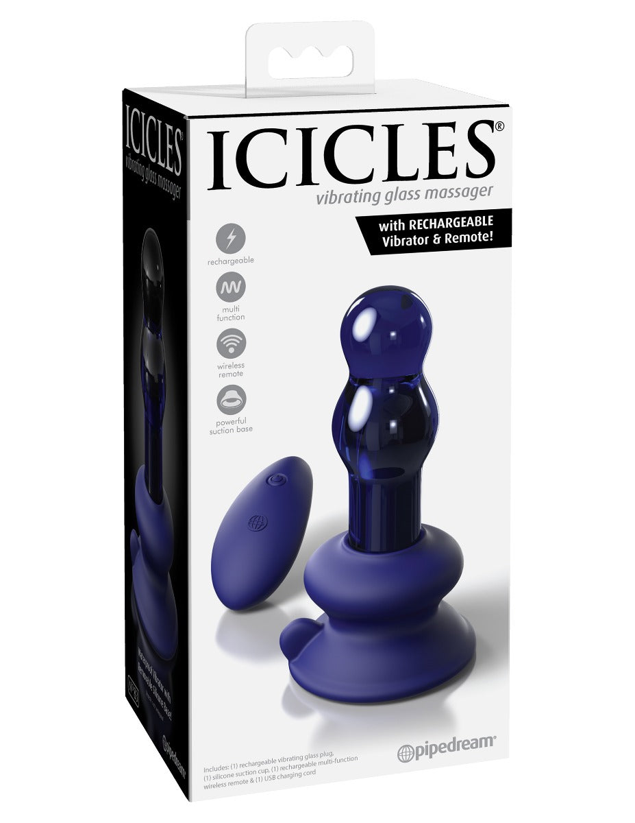 NO.83 Vibrating Glass Butt Plug - ICICLES Icicles - Boutique Séduction