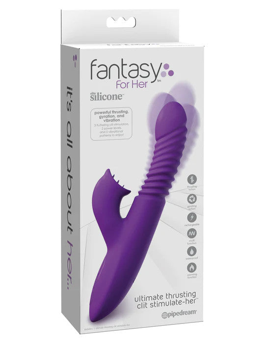 Double Stimulation Vibrator - Ultimate Thrusting Clit Stimulate-her Fantasy For Her - Boutique Séduction