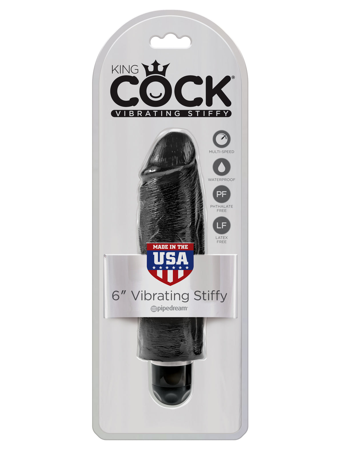 STIFFY 6 inch Vibrating Dildo - KING COCK King Cock - Boutique Séduction