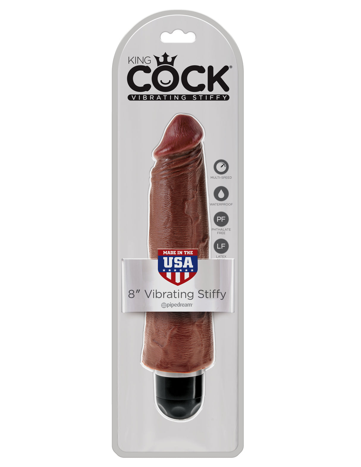 STIFFY 8 inch Vibrating Dildo - KING COCK King Cock - Boutique Séduction