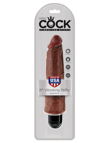 STIFFY 8 inch Vibrating Dildo - KING COCK King Cock - Boutique Séduction